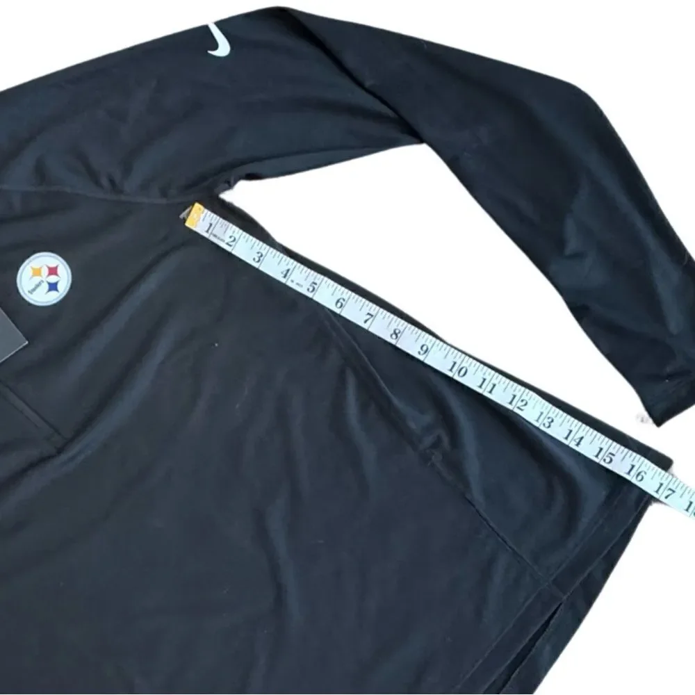 Pittsburgh Steelers NFL Women’s Nike Quarter-Zip Top Black Size Large NWT